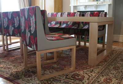 timber hurdle table + chairs